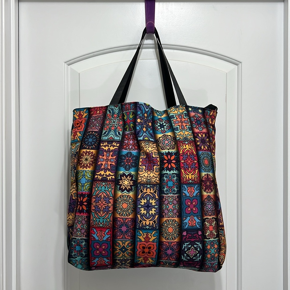 Handmade Red & Pink Bohemian Tapestry Tote Bag